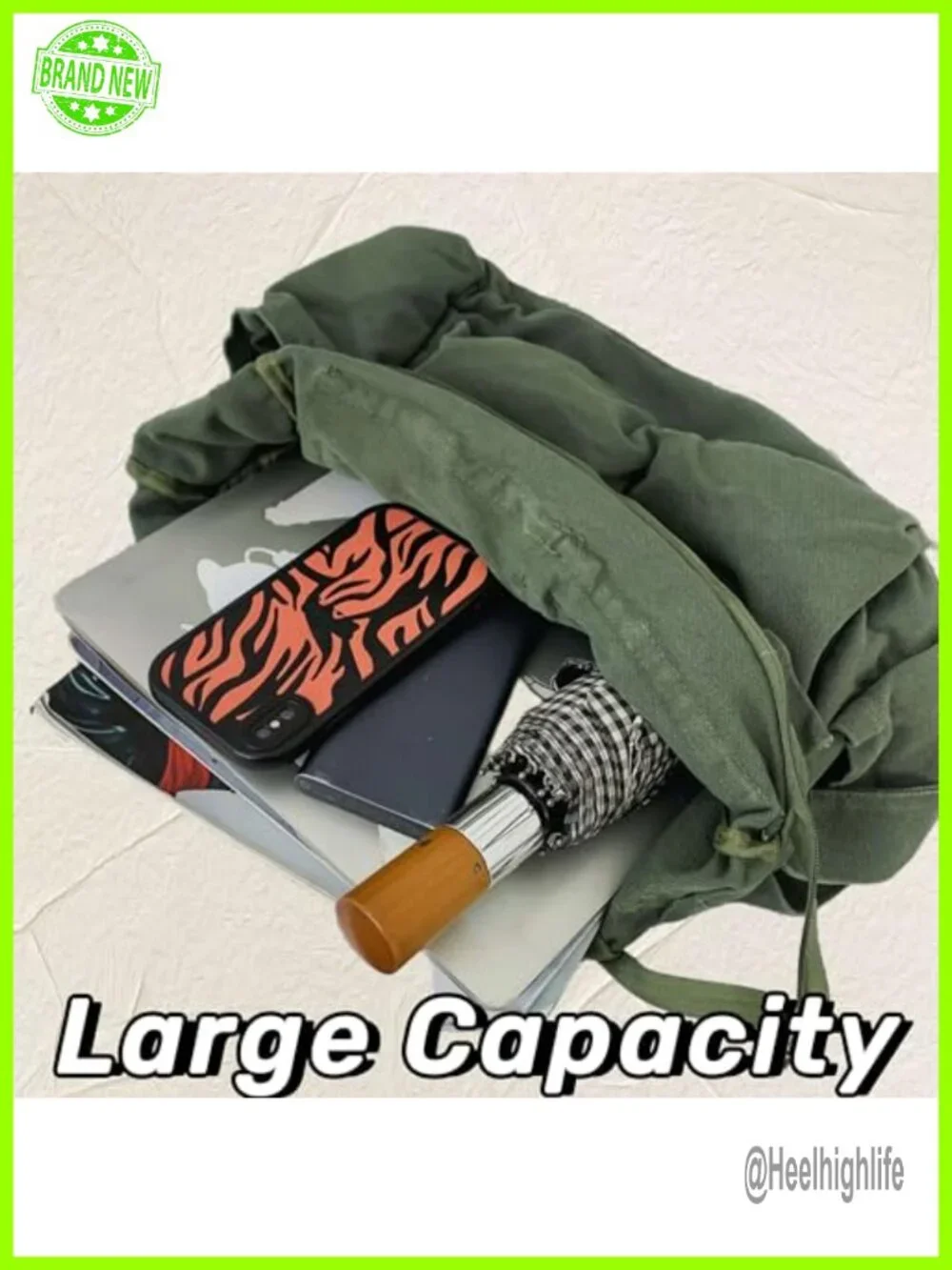 Canvas Grunge Hobo Bag Crossbody Messenger Tote with Multiple Pockets